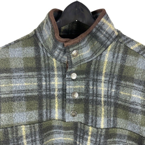 Mens Y2K John Wayne Outdoors Plaid Pullover Jacket Size S - Picture 2 of 9